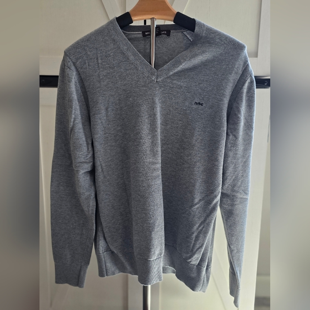 Michael Kors Gray V-Neck Women's Sweater